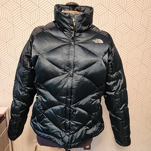The North Face Dark Turquoise Quilted Down Puffer Jacket  Women's Size Large - Picture 1 of 10